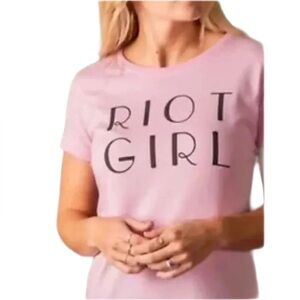 Agnes & Dora Pink Short Sleeve Tee Graphic Tee Shirt Round Neck Size Large